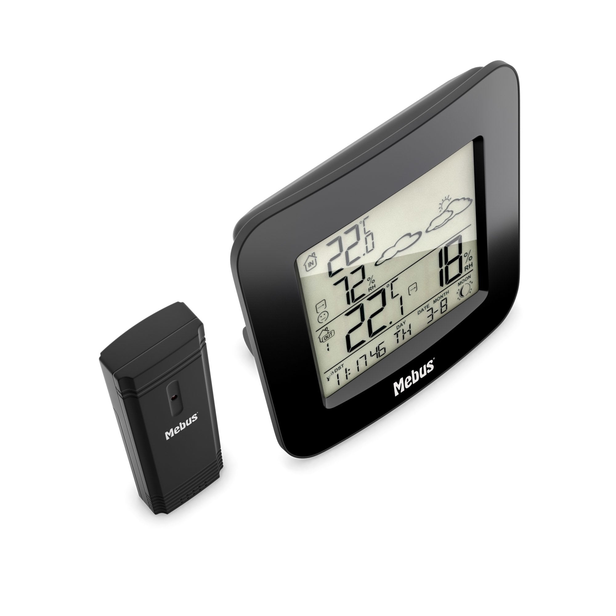 EAN 4007218407153 - Mebus 40715 Funk-Wetterstation Negro Batería imagen 2