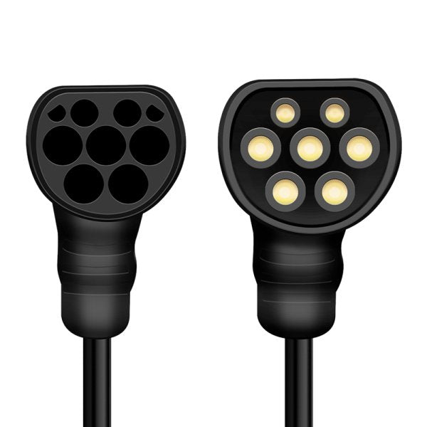 Logilink Elektroauto Cable De Carga Electric Car Charging Cable Tipo 2 Spiral 11kw 3p 20a 5m Negro + Bolsa