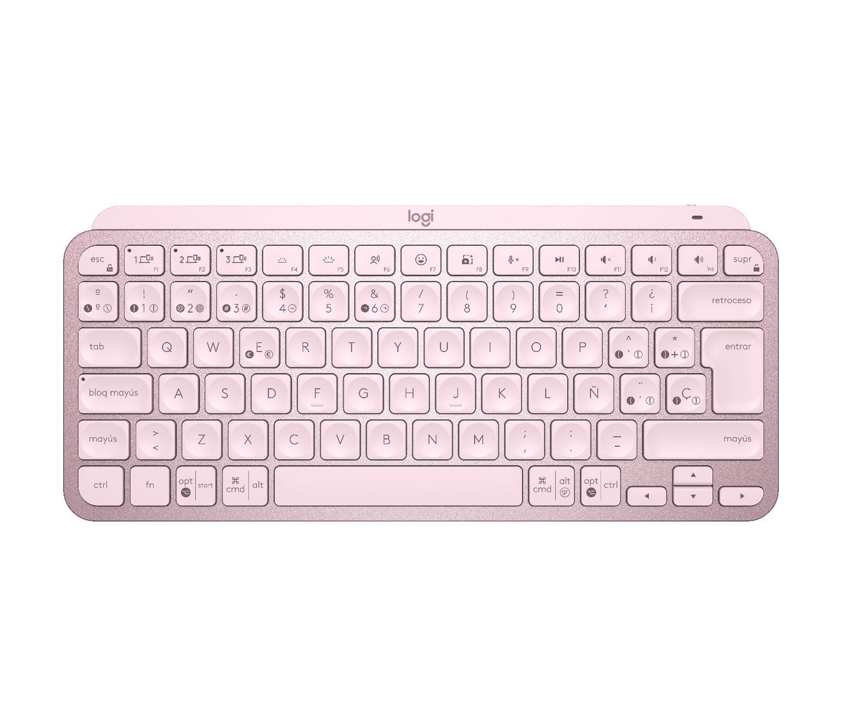 EAN 5099206101937 - Logitech MX Keys Mini teclado Oficina RF Wireless + Bluetooth QWERTY Español Rosa imagen 1