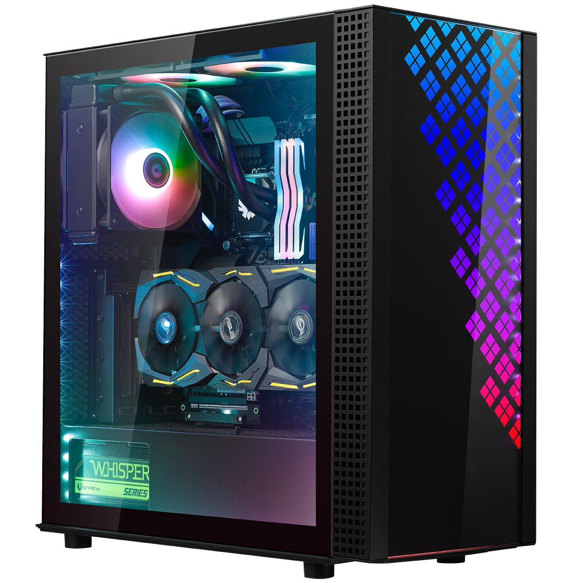 Caja Pc Bitfenix E-Atx Dawn Rgb Tempered Glass Black