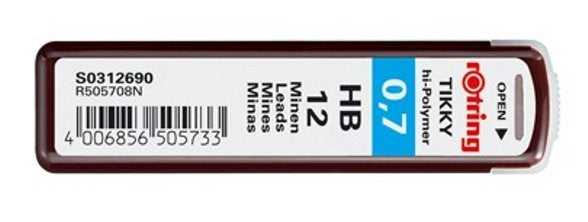 EAN 4006856505733 - Rotring Polymer Leads mina de repuesto HB imagen 1