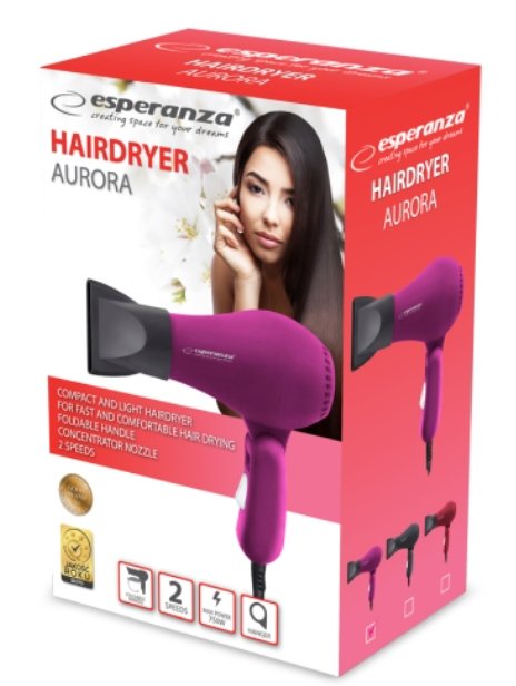 Secador Esperanza Ebh003p 750 W Rosa