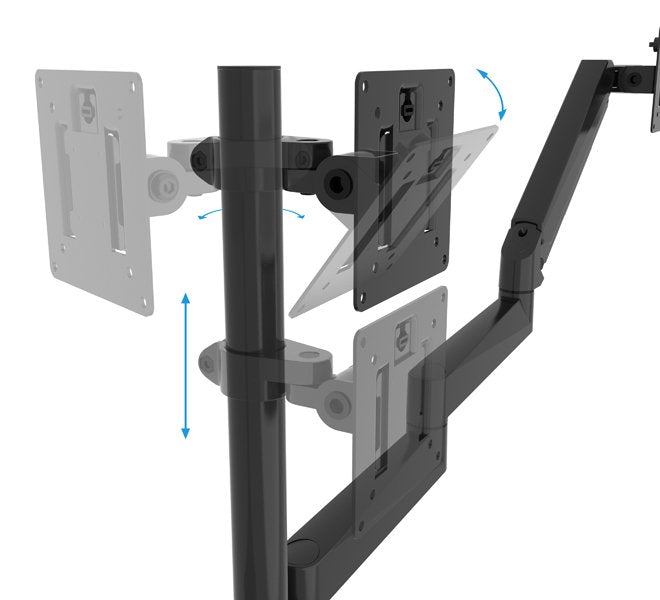 Flex Trio Full Motion Triple Screen Desk Mount
