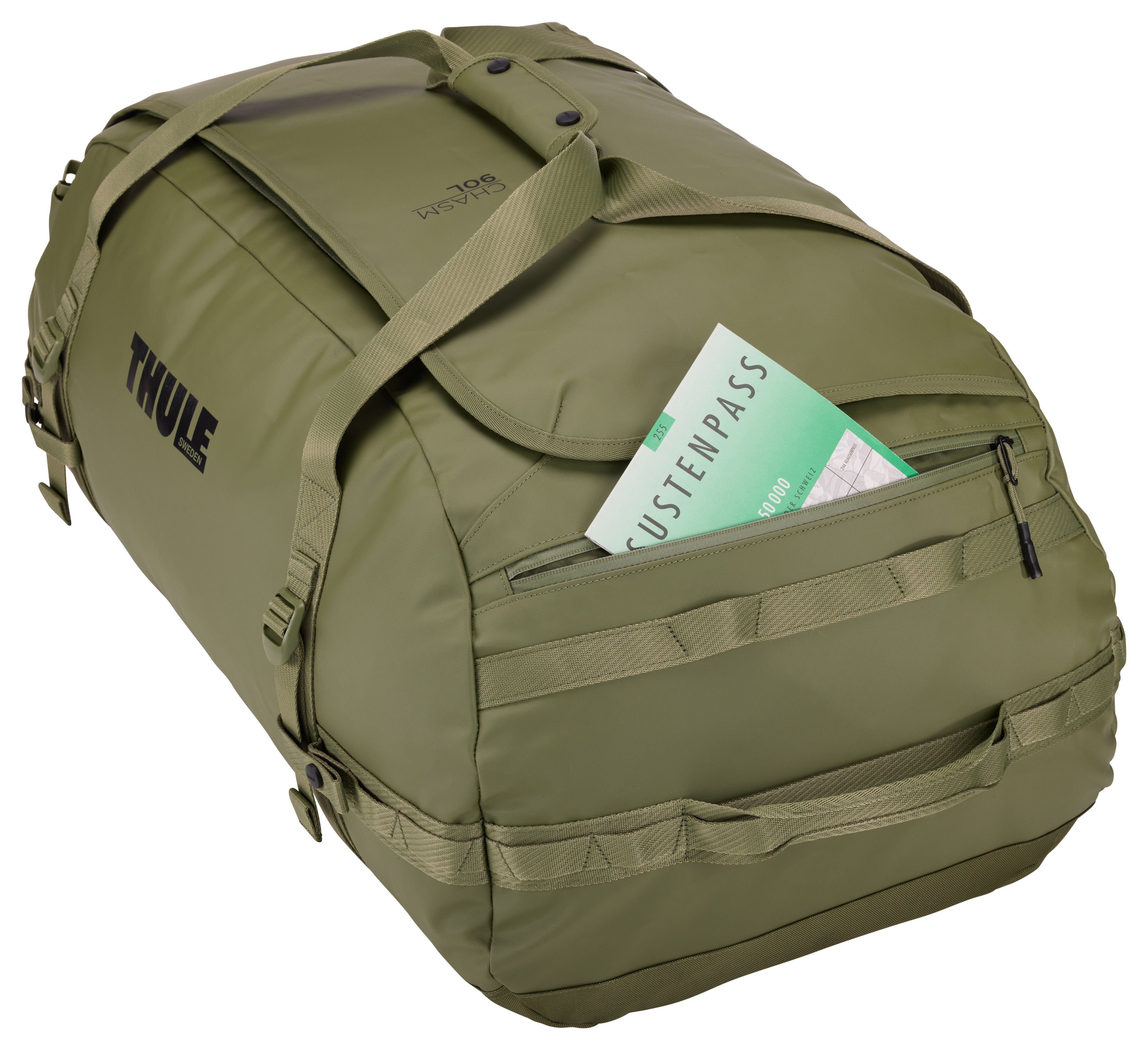 EAN 0085854255288 - Thule Chasm TDSD304 Olivine bolso de lona 90 L Poliéster Oliva imagen 12