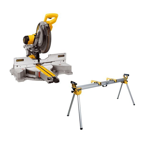 Juego De Sierra Seccionadora Dewalt Dws780kit + Bastidor Base De7023, Sierra Ingletadora Amarilla, 1.675 Vatios