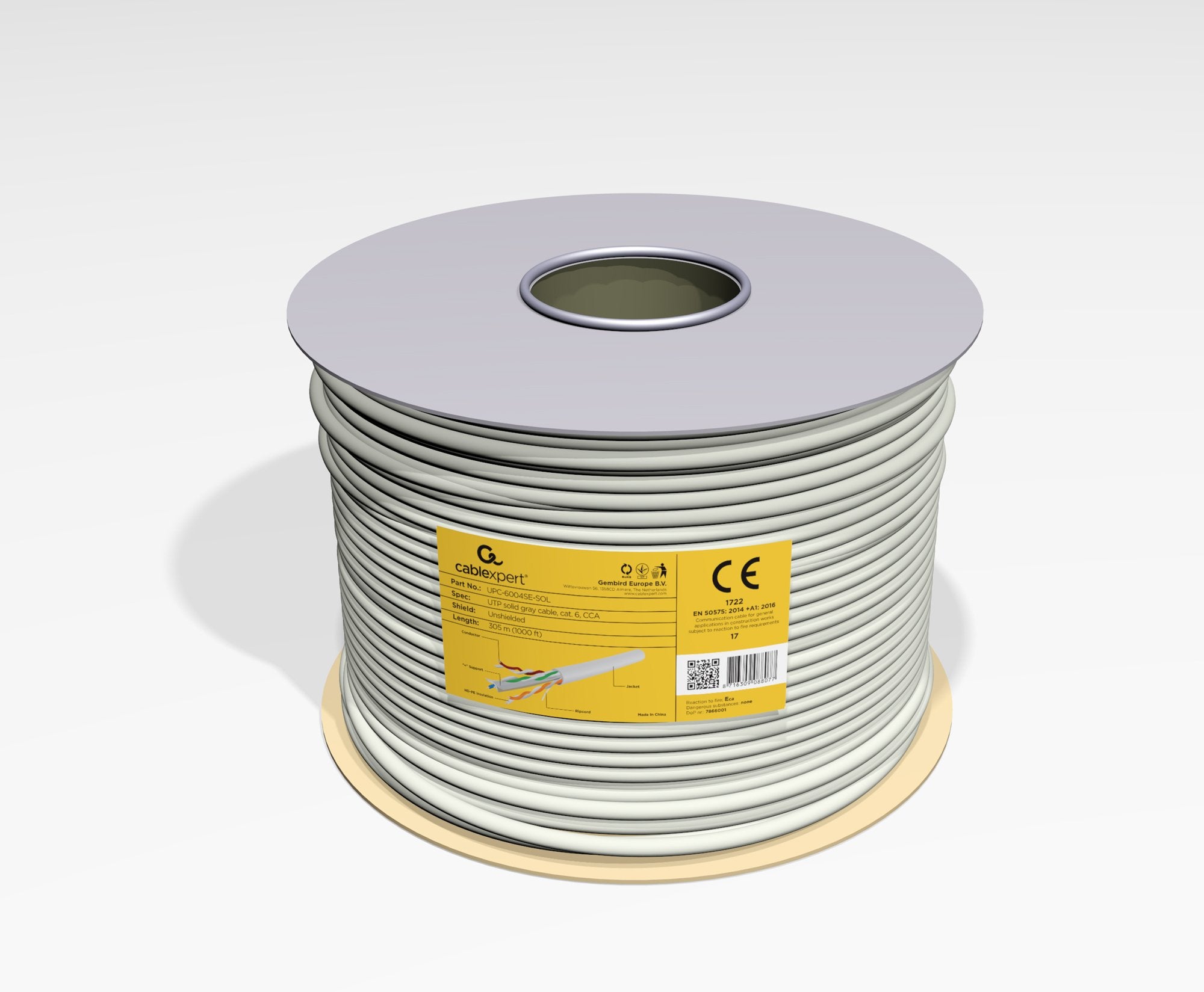 EAN 8716309078665 - Gembird CAT6 UTP 100m cable de red Gris U/UTP (UTP) imagen 3