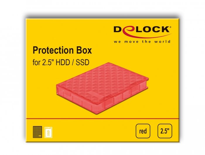 Schutzbox Für 2.5? Hdd Ssd Rot