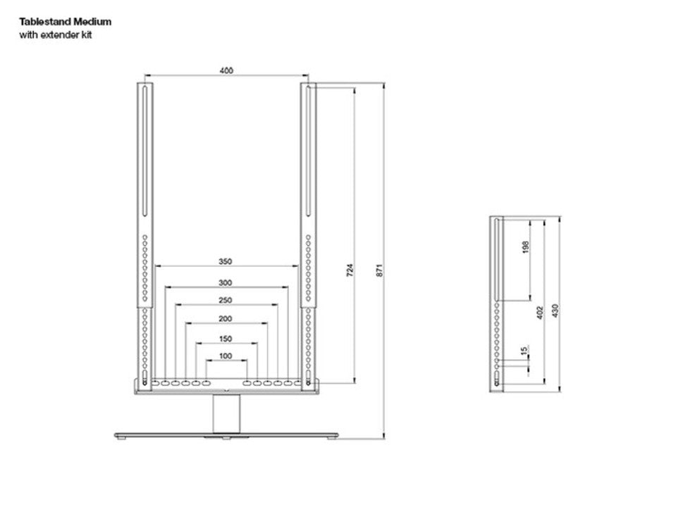 Vesa Extender Kit Turn & Motor Tablestand 600x700