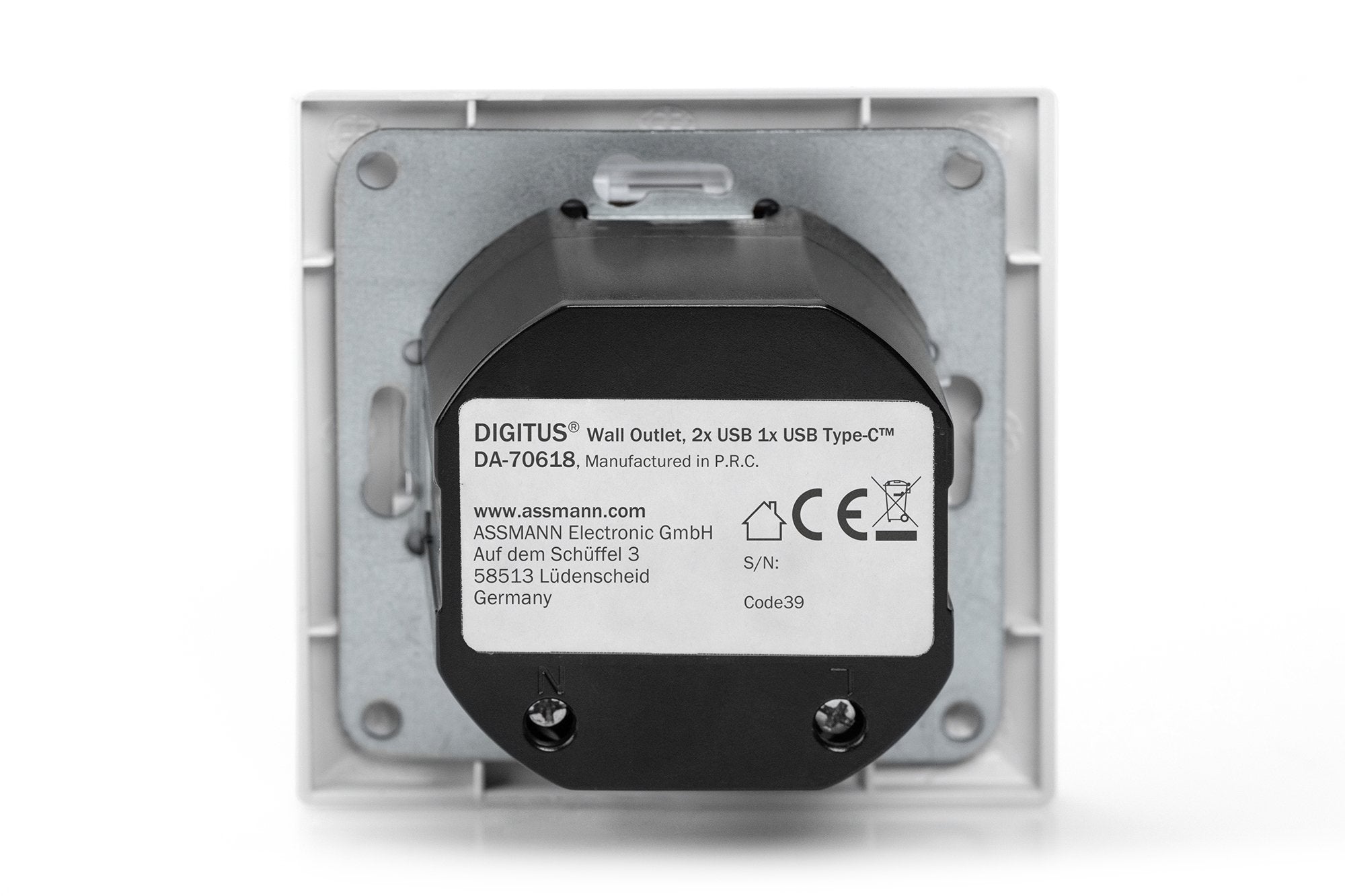 EAN 4016032459842 - Digitus DA-70618 toma de corriente 2 x USB A + 1 x USB C Blanco imagen 5