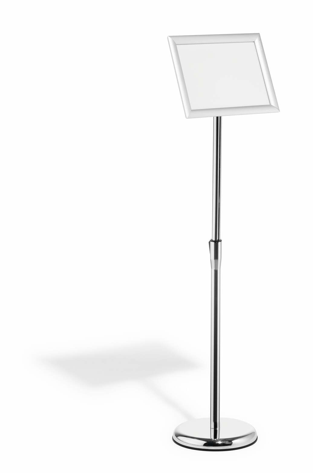 Soporte De Suelo Durable Info Marco De Aluminio A4 Plateado