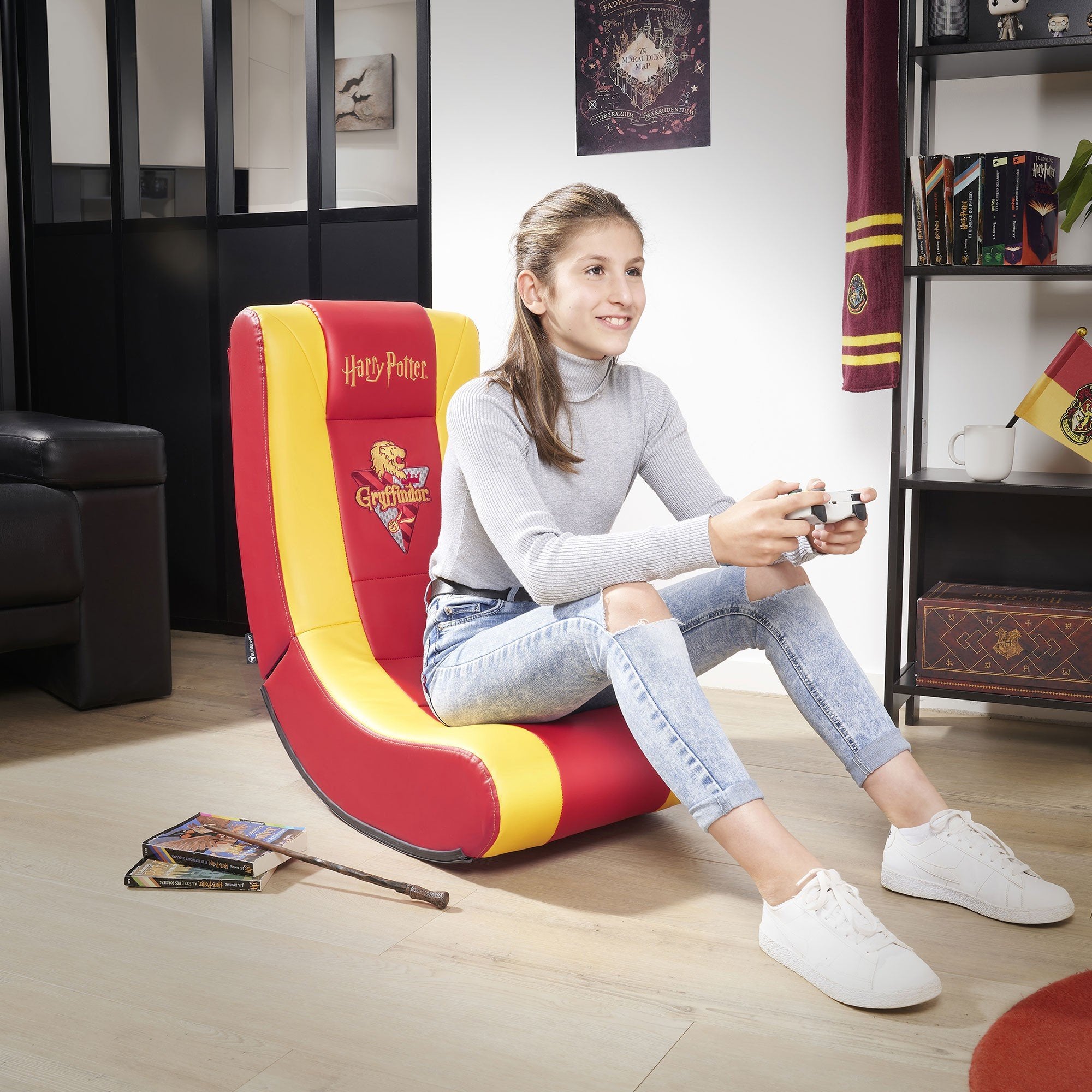 EAN 3701221702113 - Subsonic SA5610-H1 silla para videojuegos Silla gaming Asiento acolchado tapizado Rojo, Amarillo imagen 3