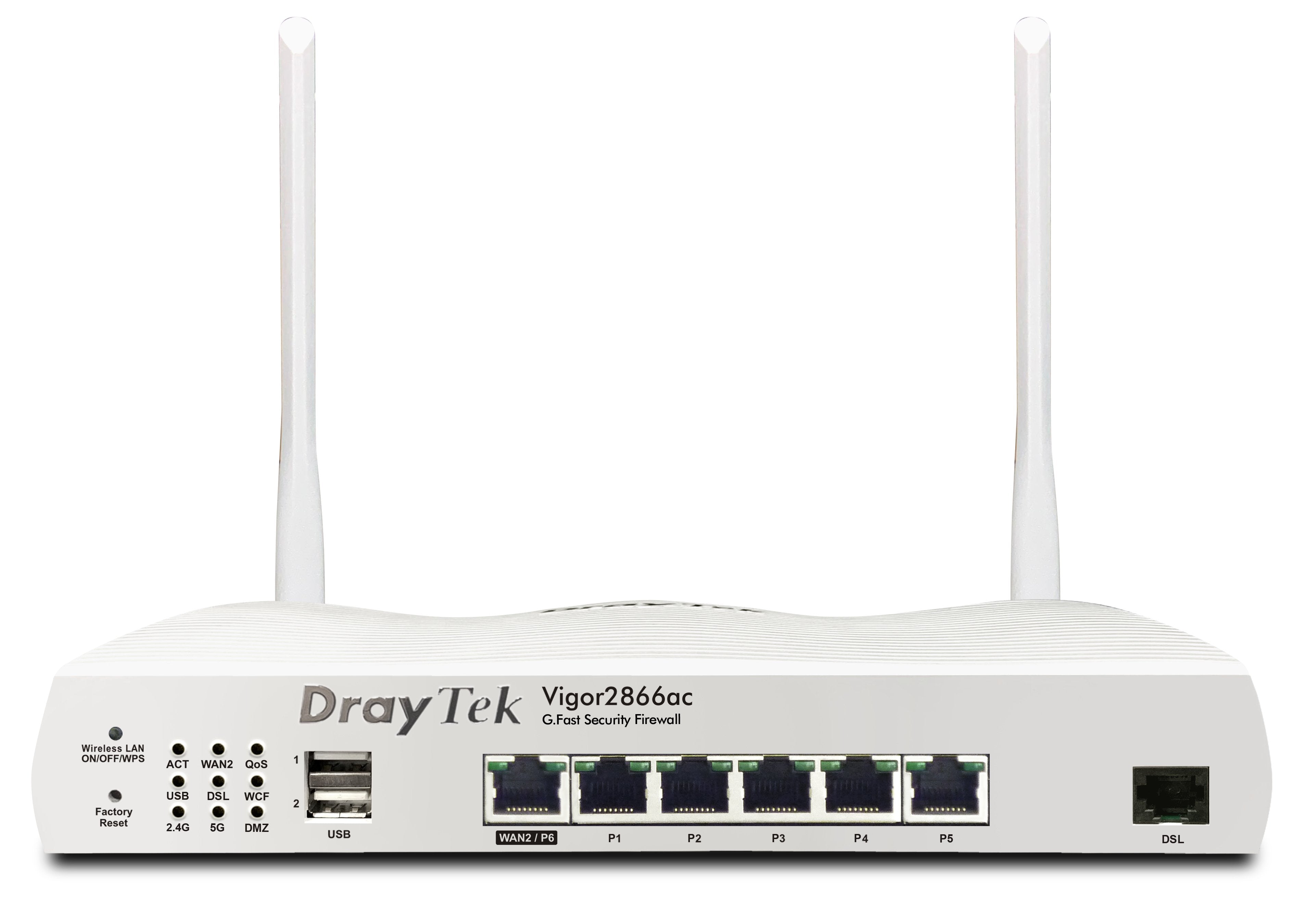 EAN 4710484744111 - DrayTek Vigor 2866Vac router inalámbrico Gigabit Ethernet Doble banda (2,4 GHz / 5 GHz) Blanco imagen 1
