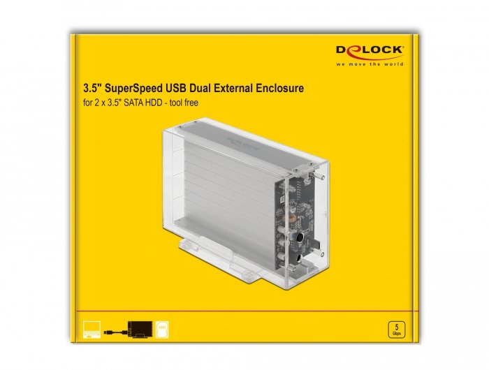 EAN 4043619426249 - DeLOCK 42624 caja para disco duro externo Carcasa de disco duro/SSD 2.5/3.5" imagen 5