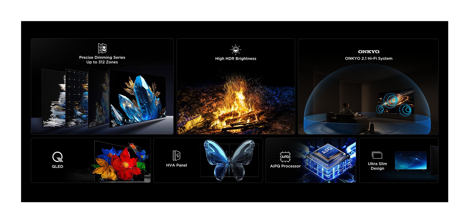 Tcl 98q6c Mini-Led (247.7 Cm (98 Zoll), Negro, Ultrahd/4k, Google Tv, Triple Tuner, 144hz Panel) 98q6c