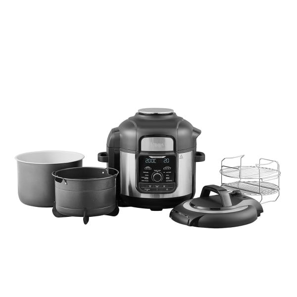 Ninja Op500eu Foodi Max Multi-Cooker Olla A Presión, Negro Y Plateado
