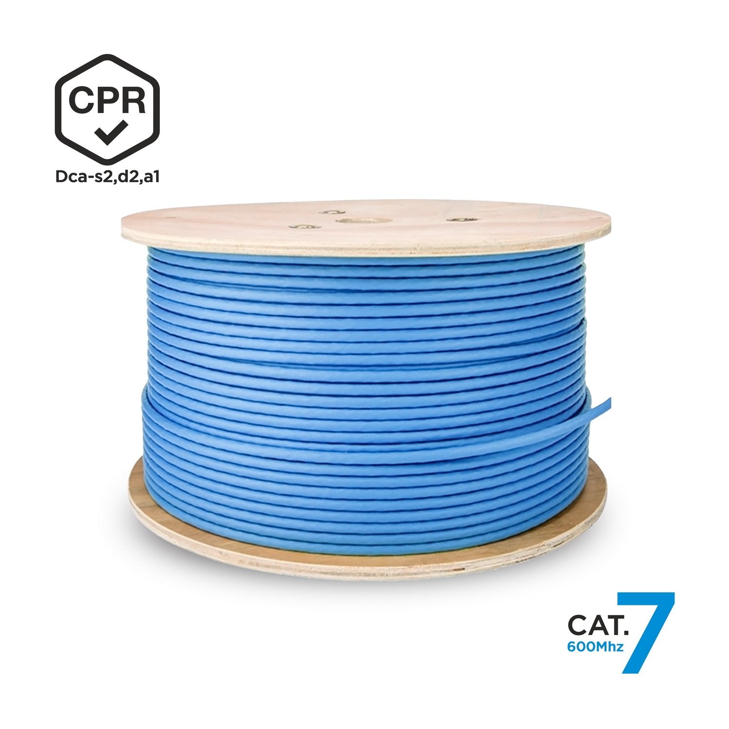 Aisens Bobina Cable Rj45 Lszh Cpr Dca Cat.7 600 Mhz S/Ftp Awg23 - 500m - Azul