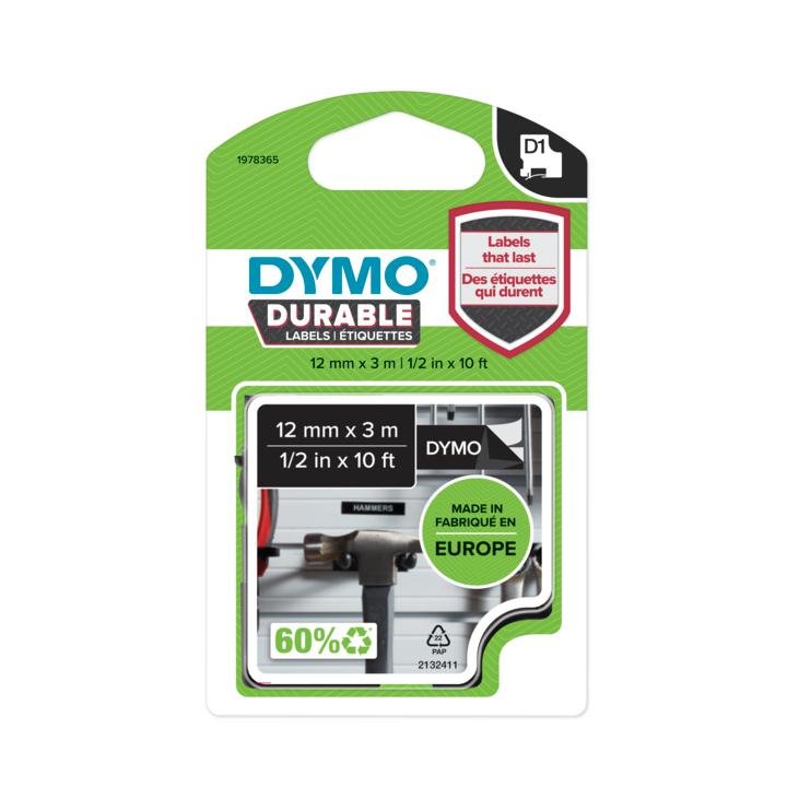 EAN 3501179783659 - DYMO D1 Durable - White on Black - 12mm cinta para impresora de etiquetas imagen 2