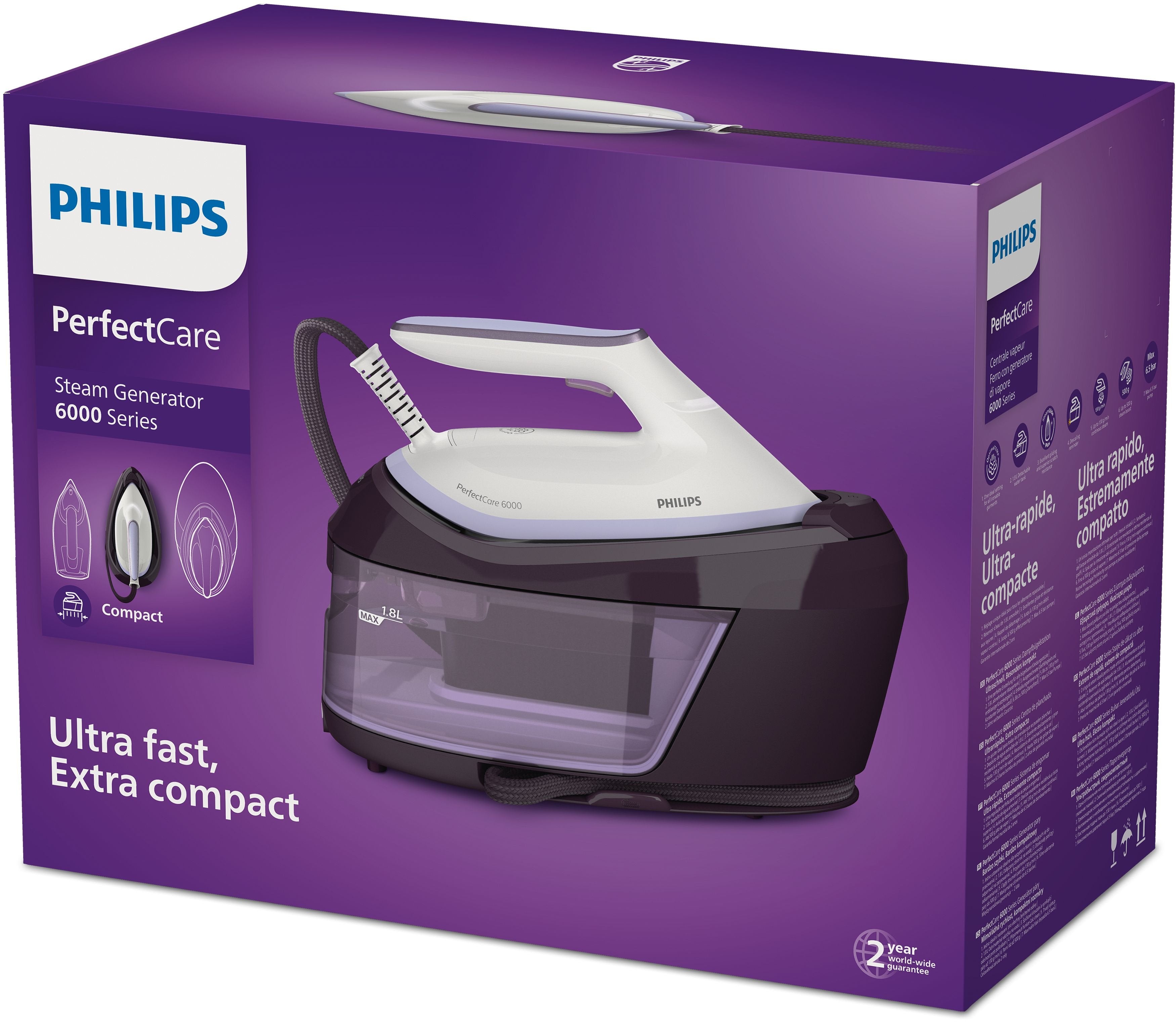 EAN 8720389015298 - Philips PSG6024/30 estación plancha al vapor 2400 W 1,8 L Suela SteamGlide Plus Púrpura imagen 8