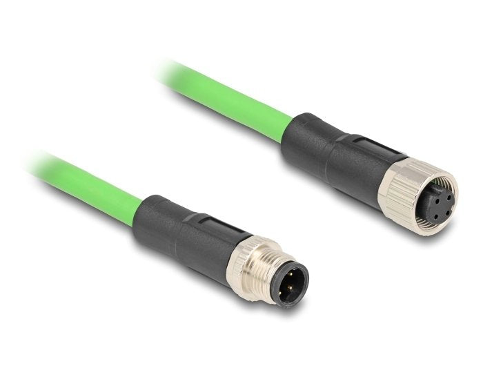 Delock 80407 Cable M12 Codificado D 4 Pin Macho A Hembra Pur (Tpu) 2 M