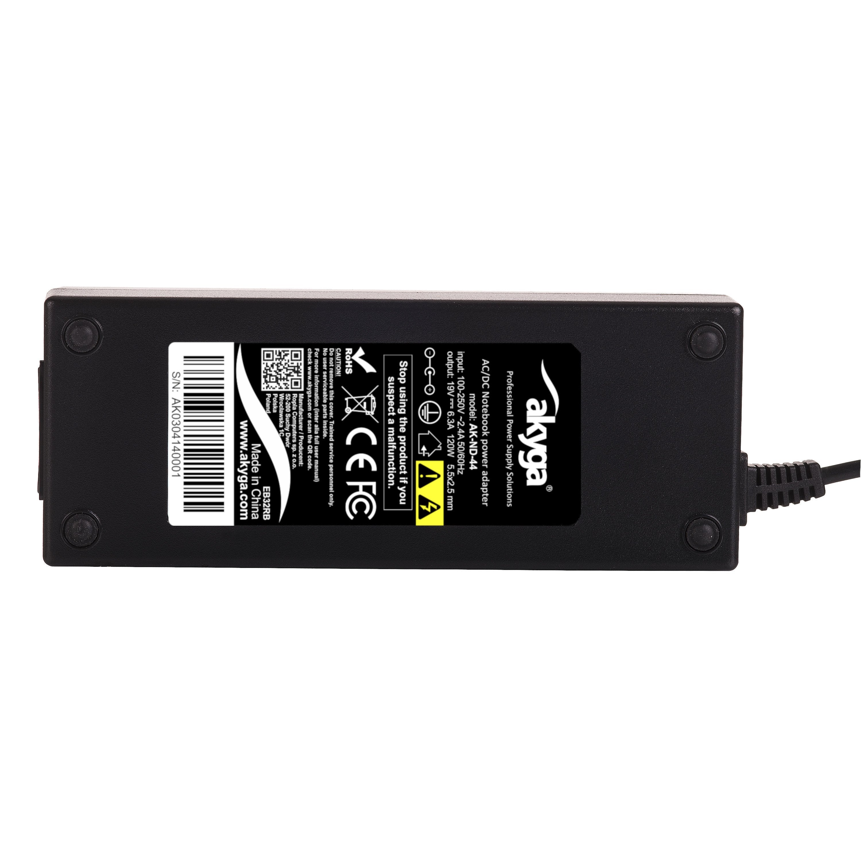 EAN 5901720133755 - Akyga AK-ND-44 Ersatz-Netzteil für Notebook Schwarz adaptador e inversor de corriente Interior 120 W Negr imagen 6