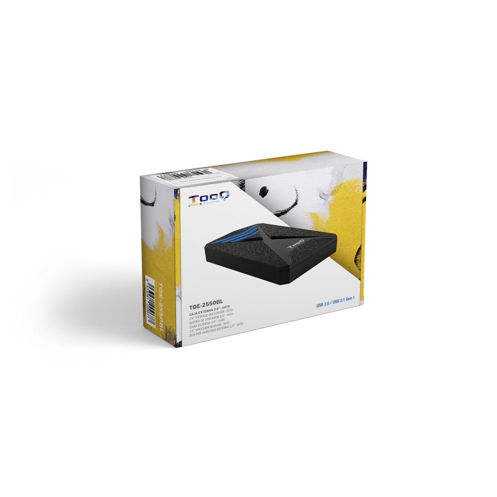 EAN 8433281009677 - TooQ TQE-2550BL caja para disco duro externo Carcasa de disco duro/SSD Negro 2.5" imagen 6
