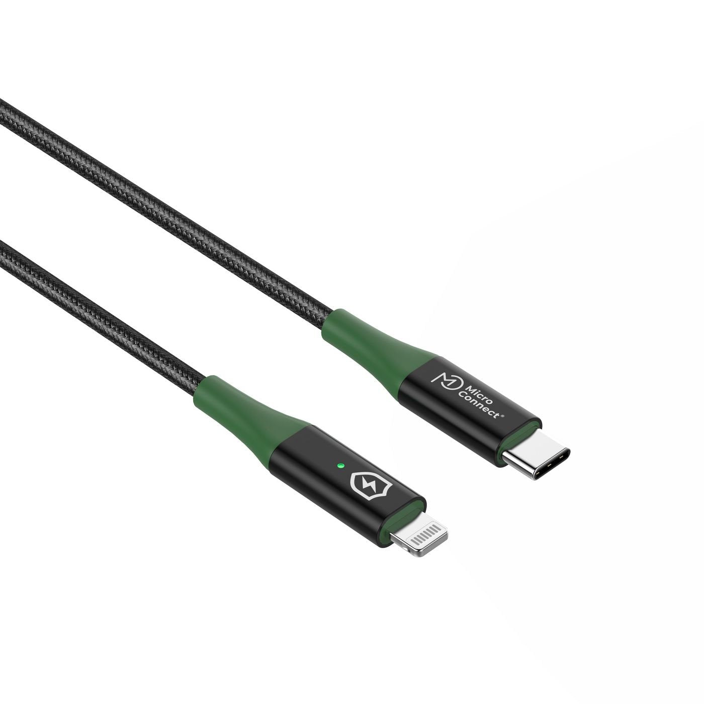 EAN 5715063388303 - Microconnect MC-SMART USB C-L-1 cable de conector Lightning 1 m Negro, Verde imagen 3