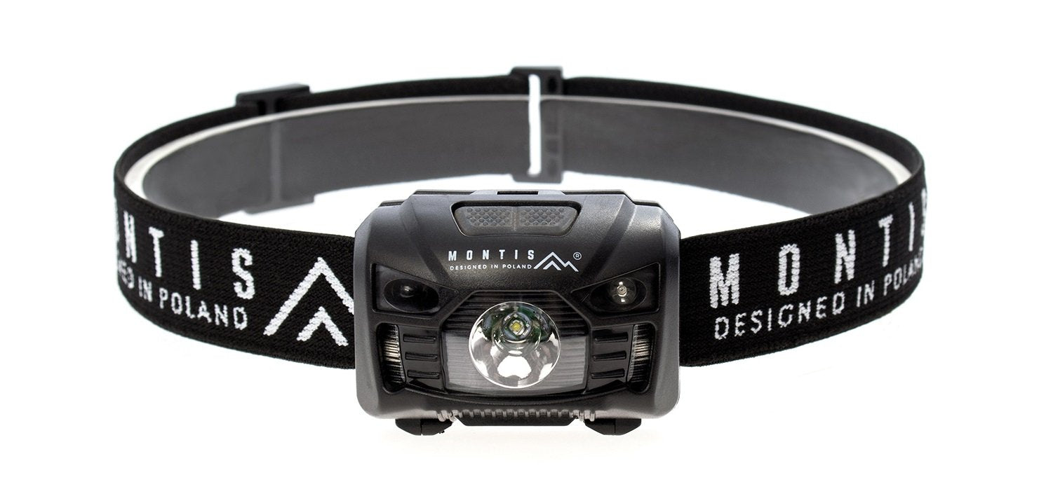 Linterna Montis Akumulatorowa Latarka Naglowna Z Sensorem Mt001 Negro Con Diadema Led
