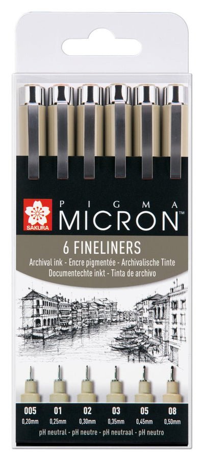 EAN 8710141049449 - Sakura Pigma Micron rotulador de punta fina Fino Negro 6 pieza(s) imagen 1