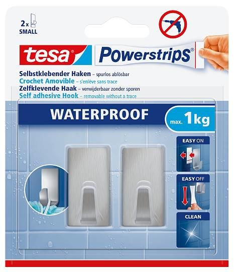 Tesa Powermrips Waterproof Haken S Metall Rectangular