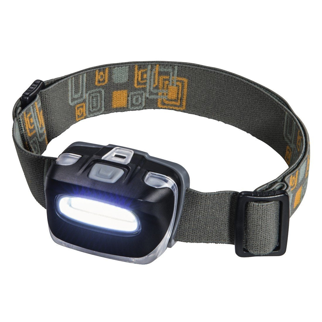 Linterna Frontal Hama Cob 110 Led - Cinta Para La Cabeza - 110 Lumenes - Funciona Con 3 Pilas Aaa - 5.8x4.3x3.9cm -