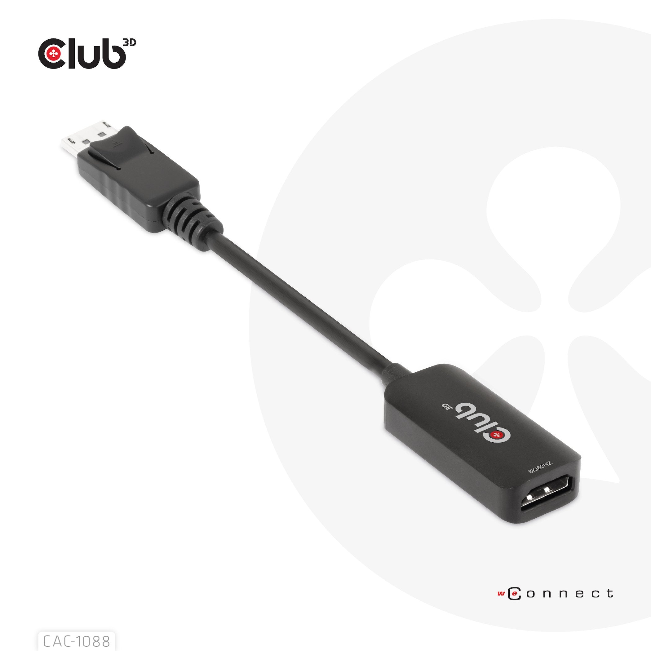 EAN 8719214472740 - CLUB3D CAC-1088 adaptador de cable de vídeo 0,21 m Negro imagen 7
