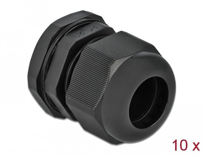 Delock Cableverschraubung Pg21 10 Stück Schwarz