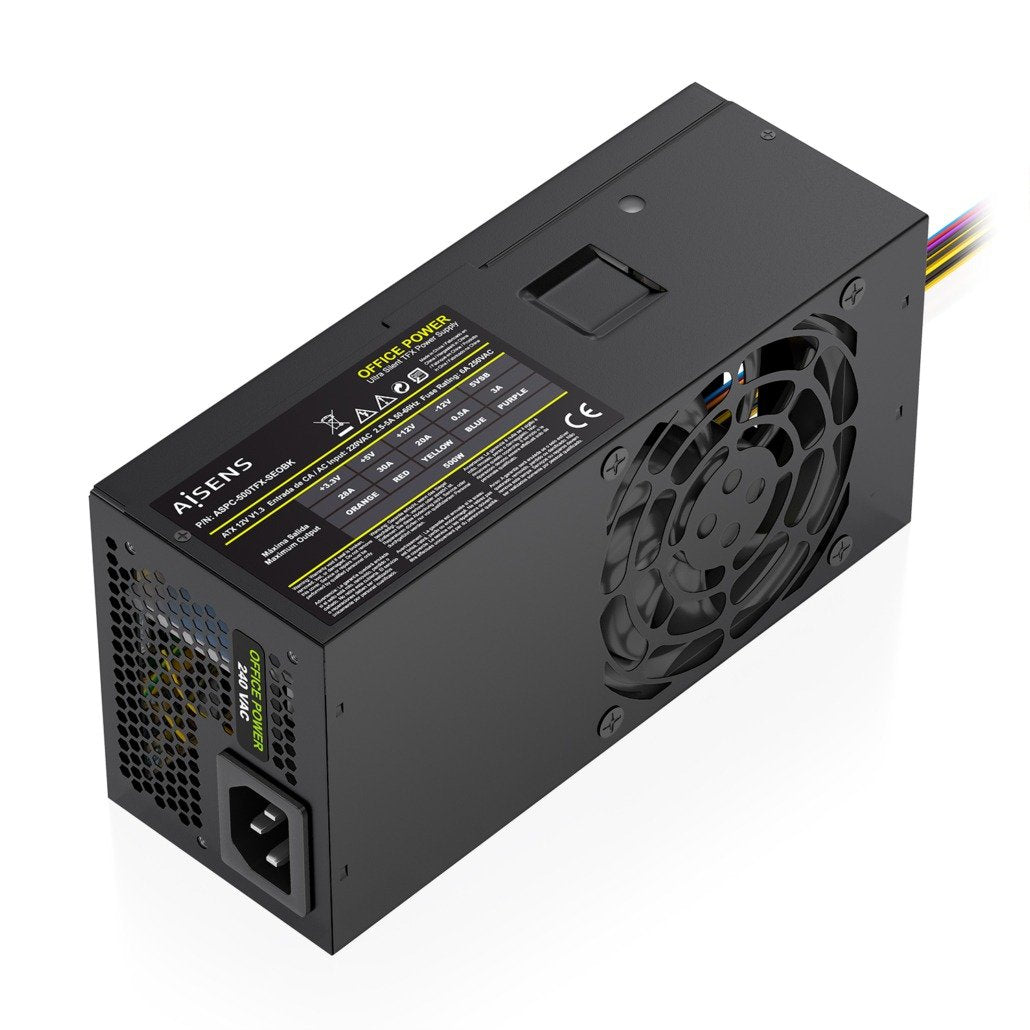 EAN 8435739905159 - AISENS ASPC-500TFX-SEOBK unidad de fuente de alimentación 20+4 pin ATX Negro imagen 1