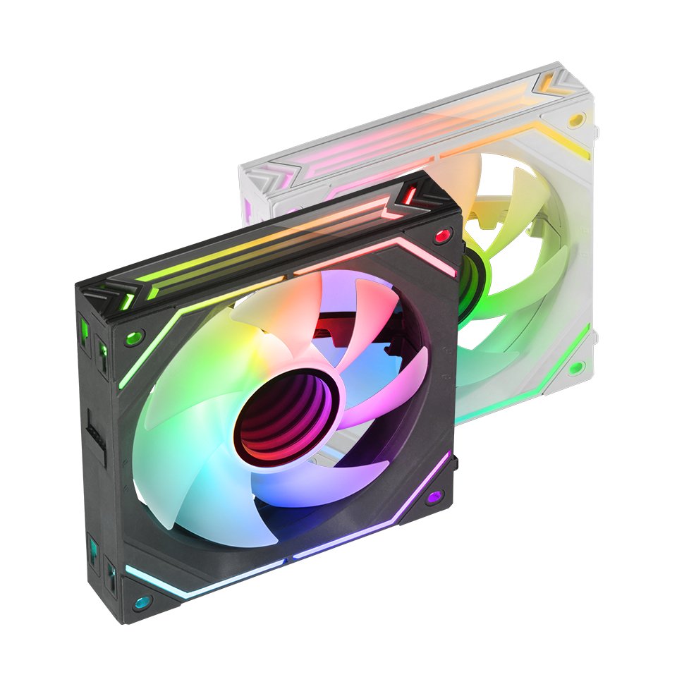 Ventilador Interno Arg Dinamico Mars Gaming Mf-Linkfinity Black Modulares Pwm 120mm 360º Ventilador Y Marco Iluminado Argb