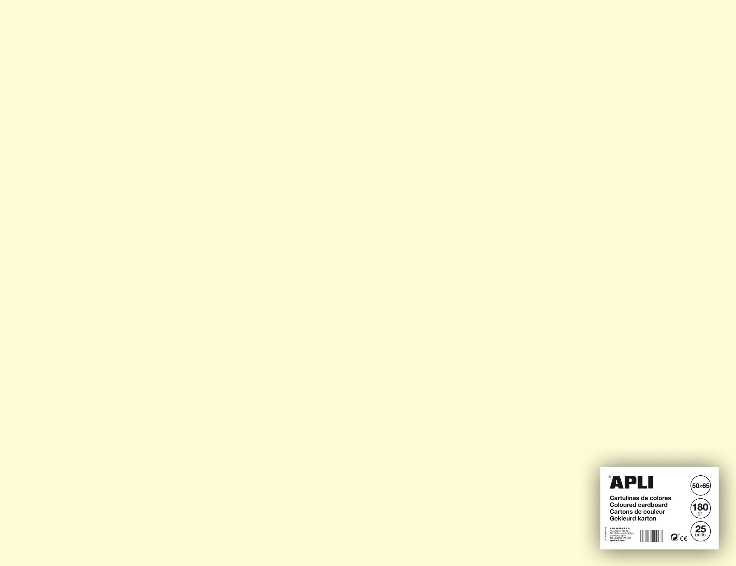 Apli Cartulina 50x65cm 170gr Pack De 25h Marfil