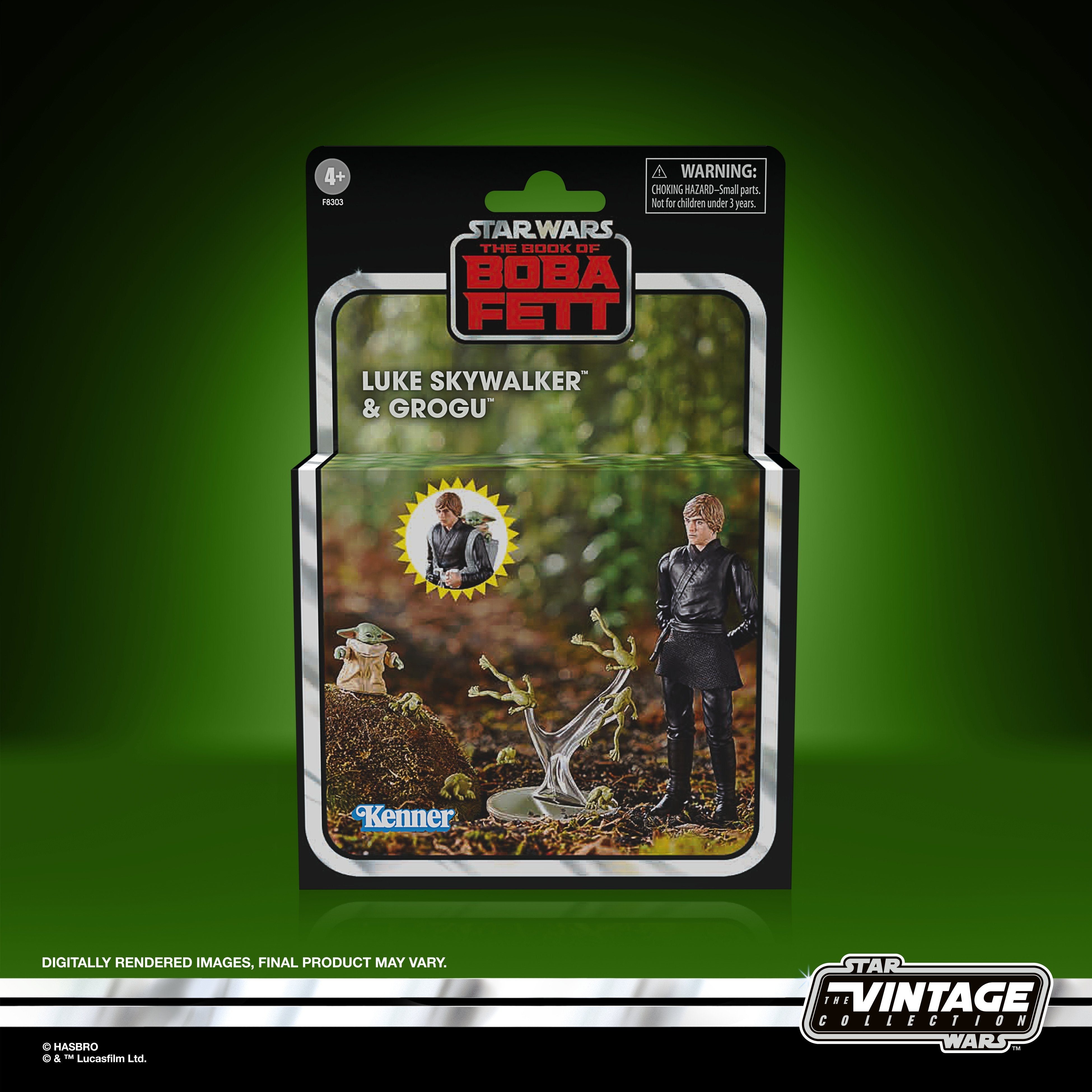 Figuras Luke Skywalker & Grogu El Libro De Boba Fett Star Wars 9,5cm