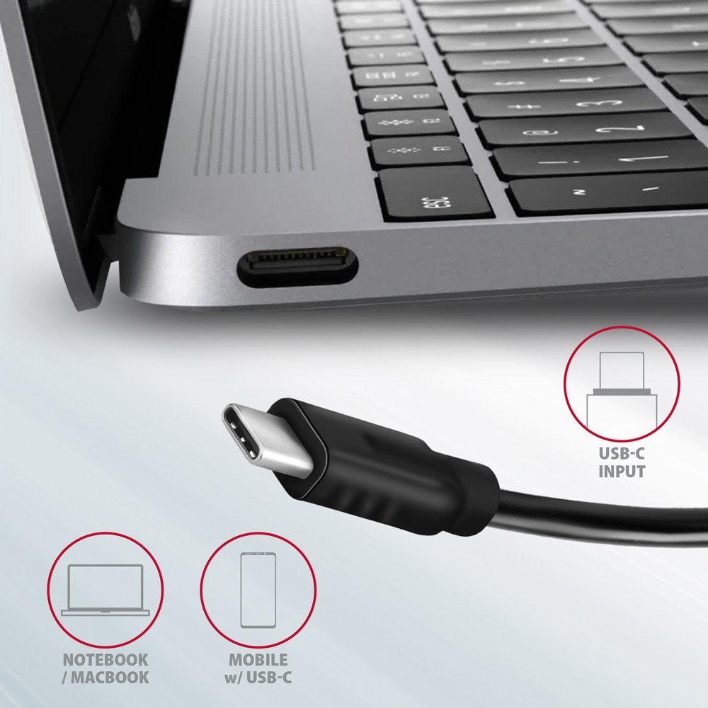 Hmc-5g21 Wieloportowy Hub Usb 5in1, 10gbps, 2x Usb-A + 2x Usb-C + Hdmi 4k/30hz, Pd 60w, 13cm Usb-C Kabel