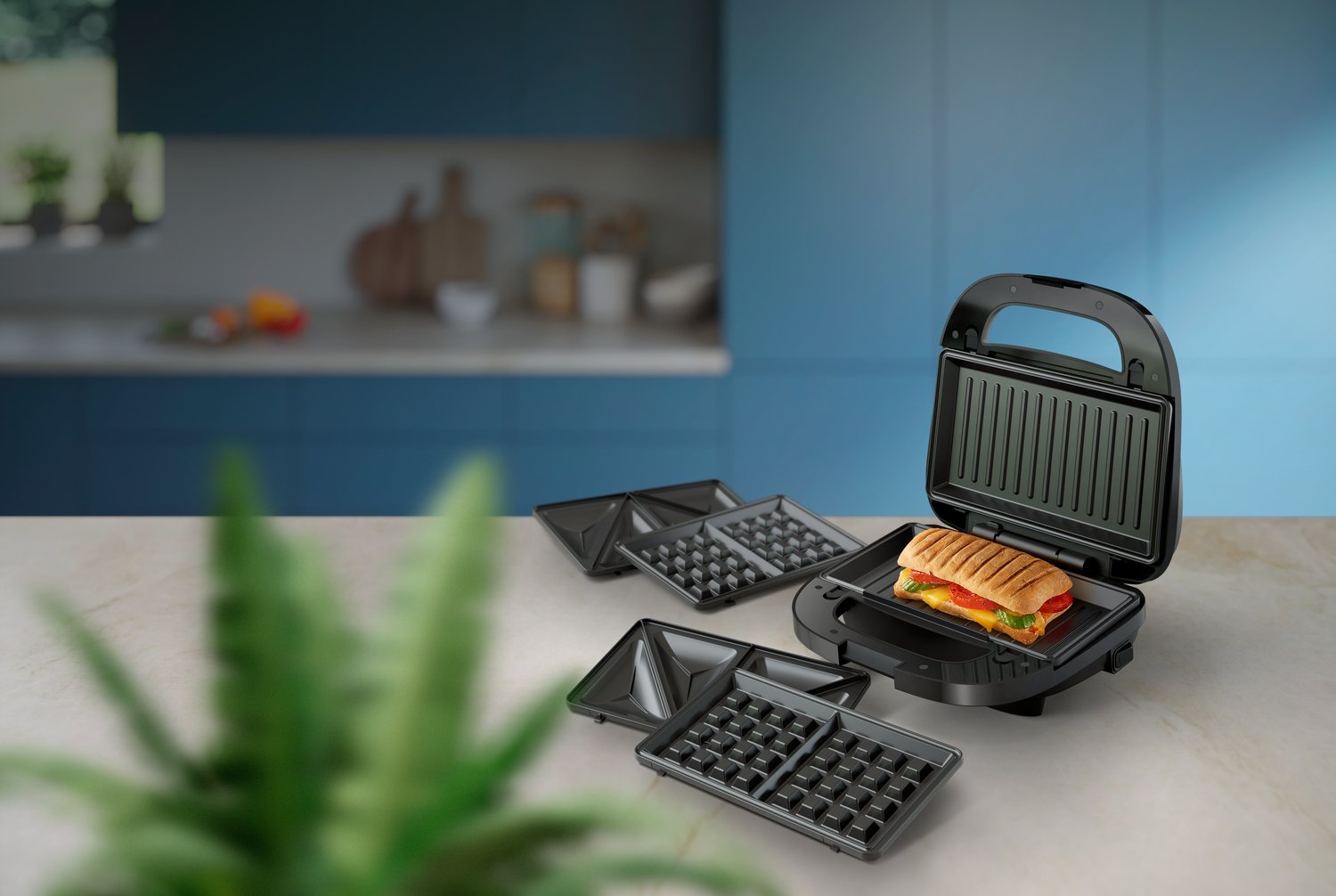 EAN 8720389032813 - Philips 5000 series HD2350/80 sandwichera 750 W Negro, Plata imagen 9