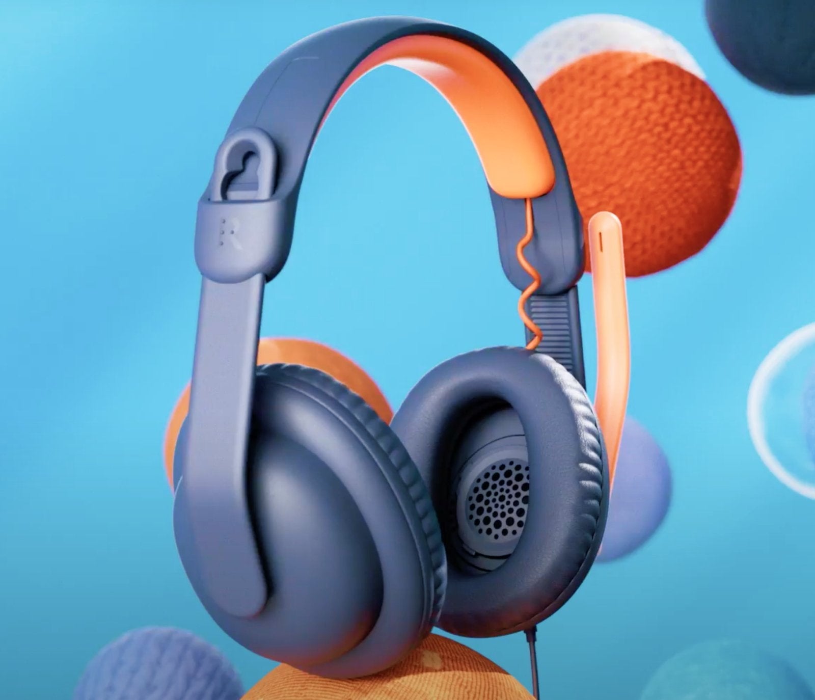 Auriculares Logitech Zone Learn Diadema Educación Azul, Naranja