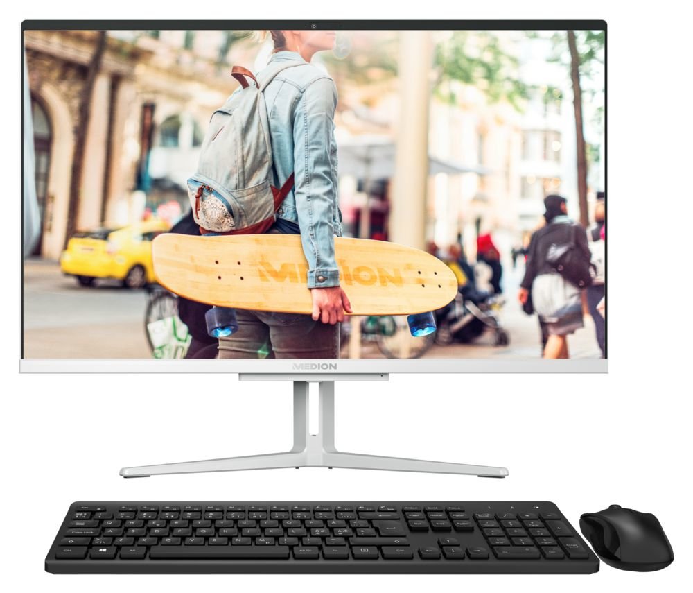 All In One Medion Akoya E23405 Md62581 23.8" 1920 X 1080 Pixeles 4 Gb Ddr4-Sdram 128 Gb Ssd W11 Home Wi-Fi 5 (802.11ac) Plata