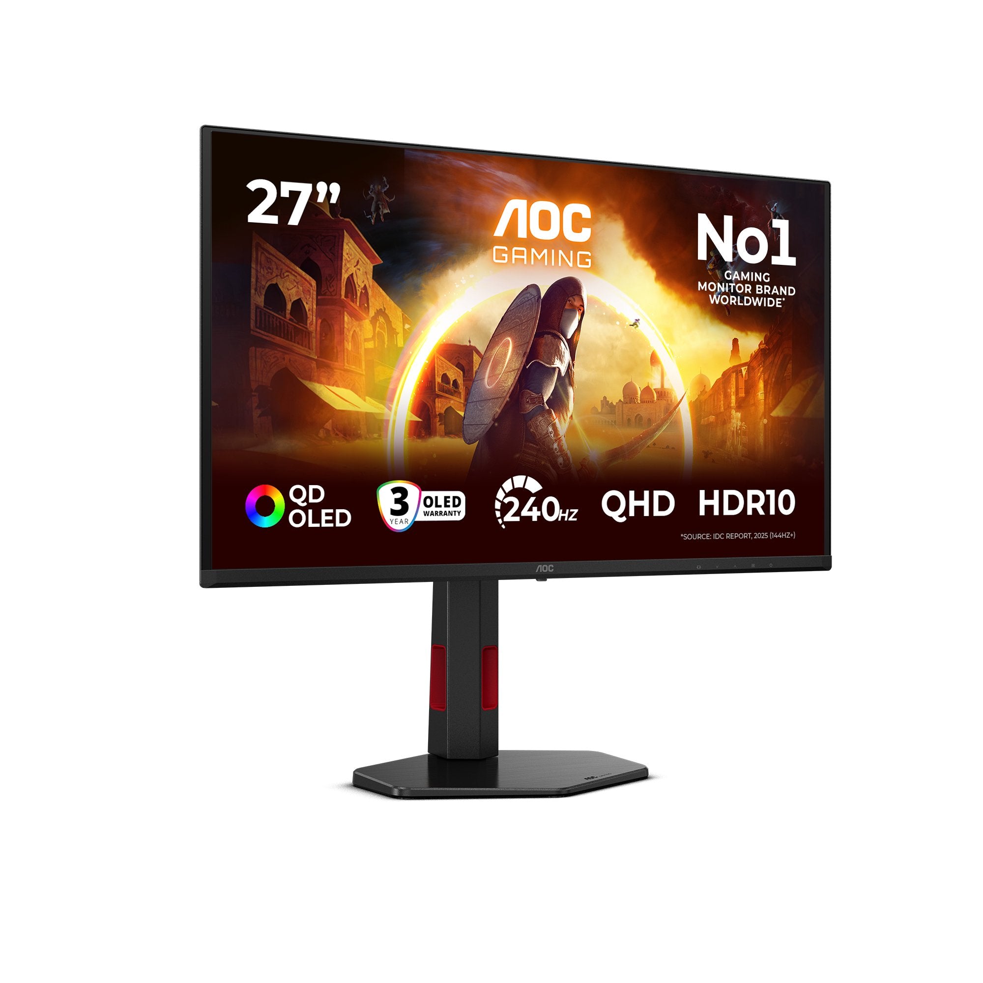 EAN 4038986183130 - AOC G4 Q27G4ZDR pantalla para PC 67,3 cm (26.5") 2560 x 1440 Pixeles Quad HD QD-OLED Negro, Rojo imagen 2