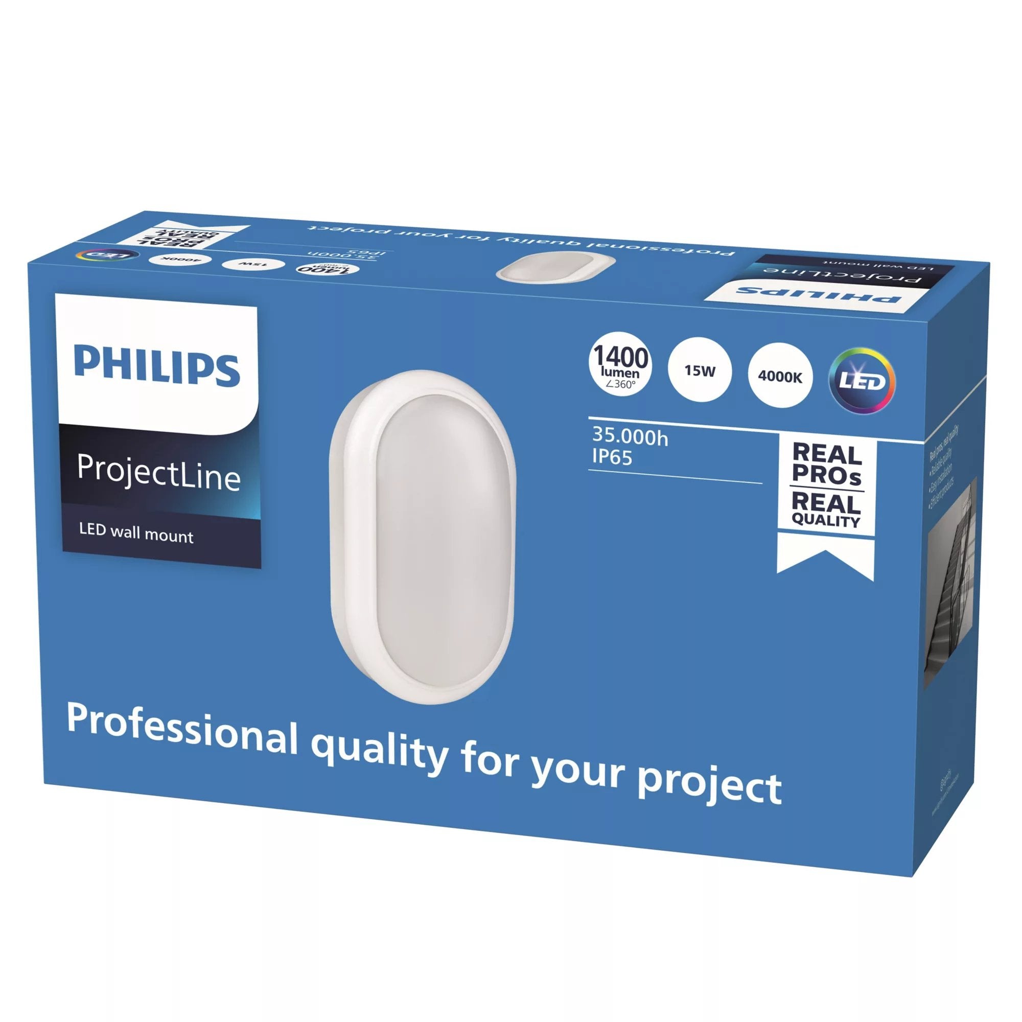 Aplique De Pared Mount Ovalado 15w 1400lm 4000k 911401861684 Philips
