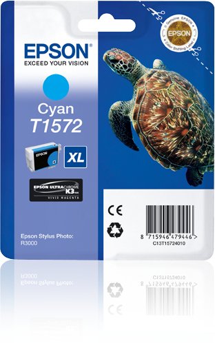 Epson Tinta Original Cian T1572 25,9ml R/3000 T1572