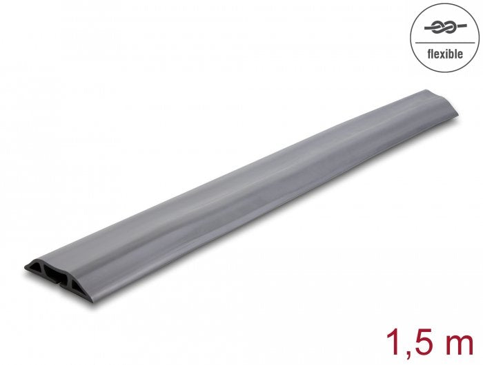 Delock Cablekanal Pvc Flexibel 70 X 13 Mm - Länge 1,5 M Grau