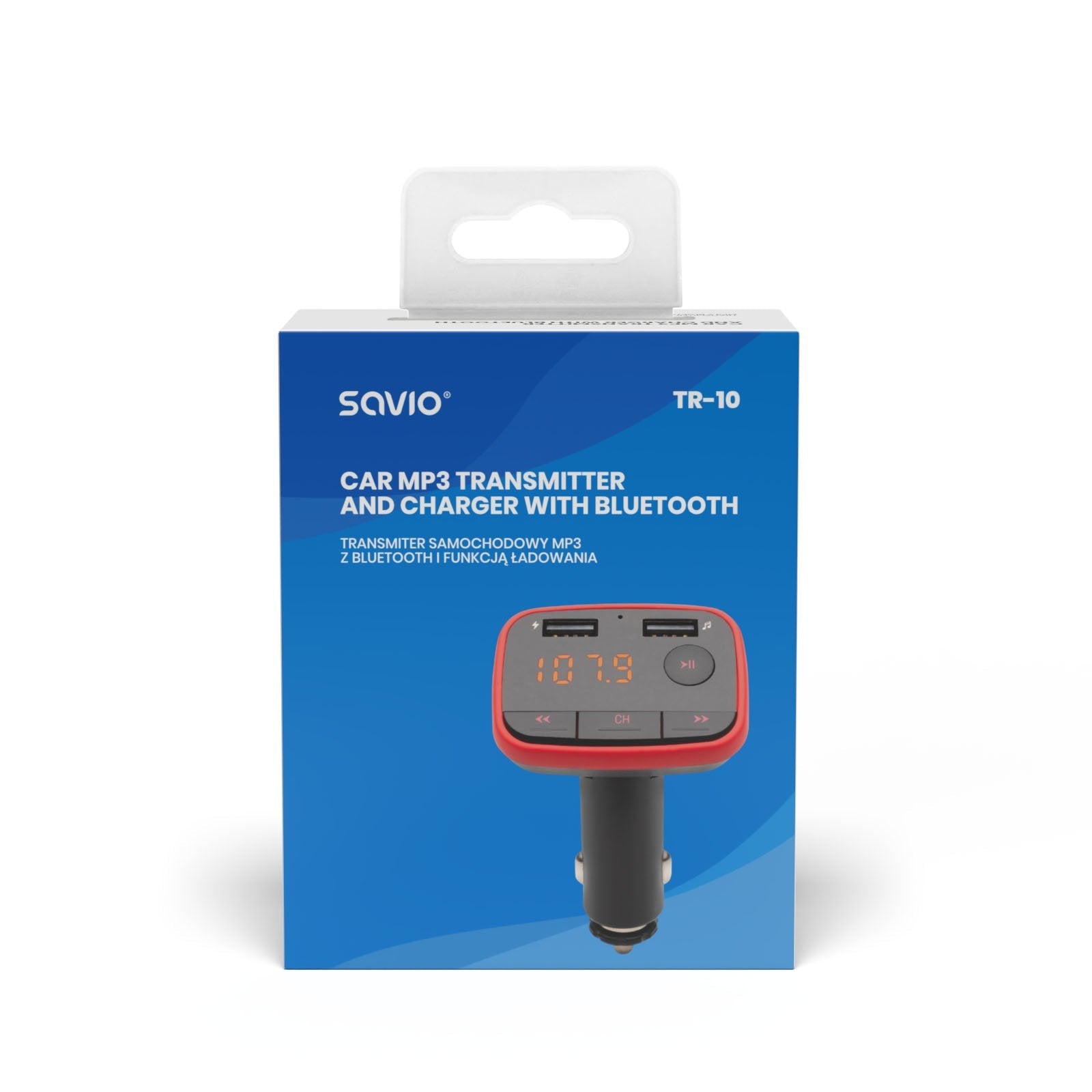 Savio Transmitter Tr-10 With Bluetooth + Car Charger 2 A