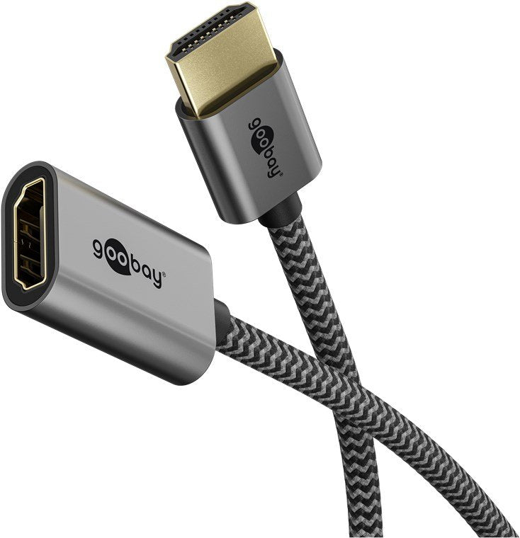 Goobay Ultra High-Speed Hdmi-Flexiadaptador (Negro/Gold) 79145
