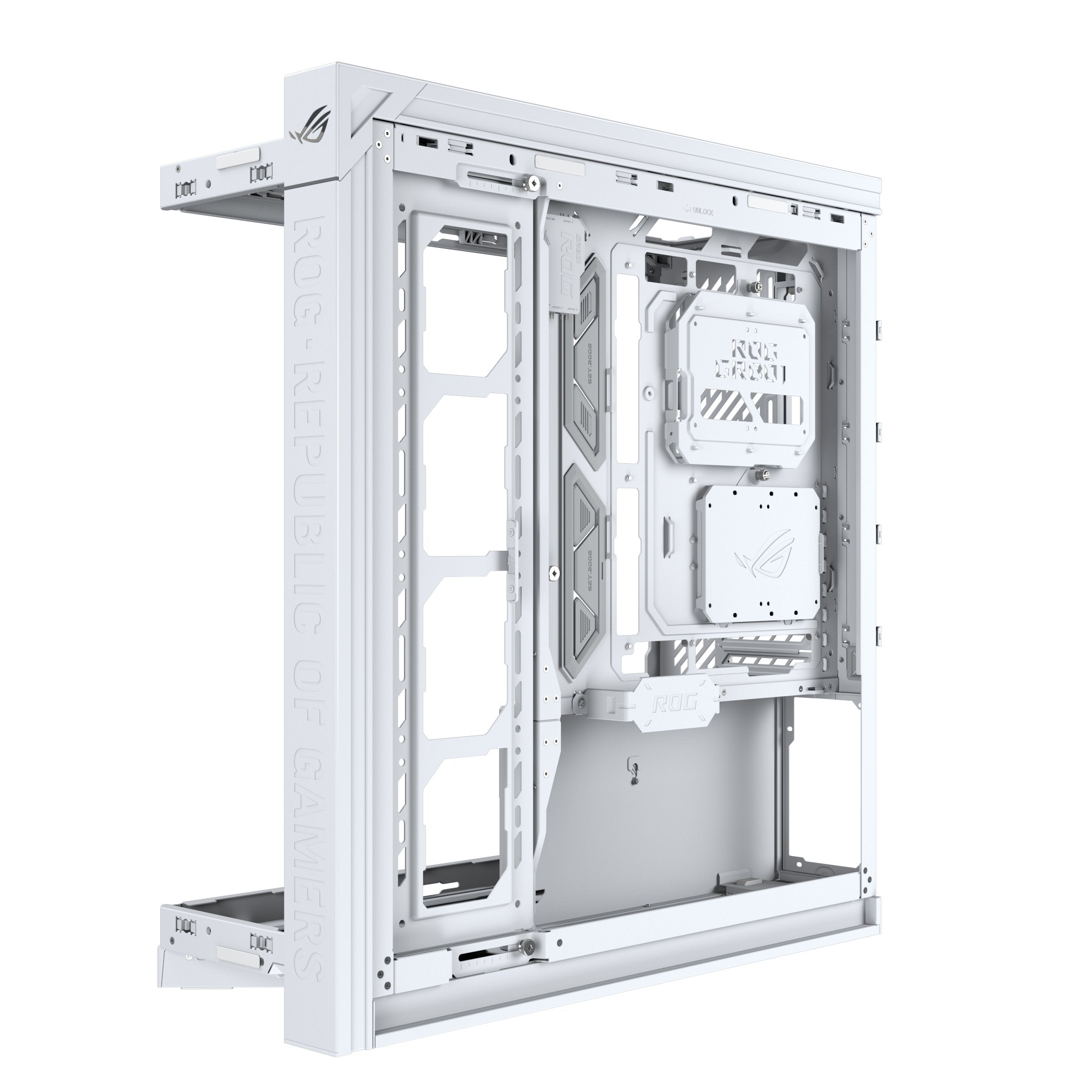 Asus Rog Cronox Gr801 Curve Tg Argb White Midi Tower Blanco