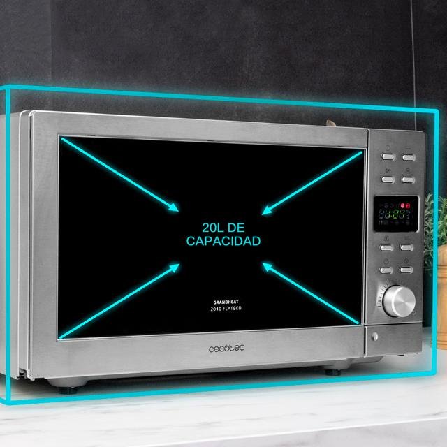 EAN 8435484013994 - Cecotec 01399 microondas Negro, Acero Microondas con grill Encimera 20 L 700 W imagen 8