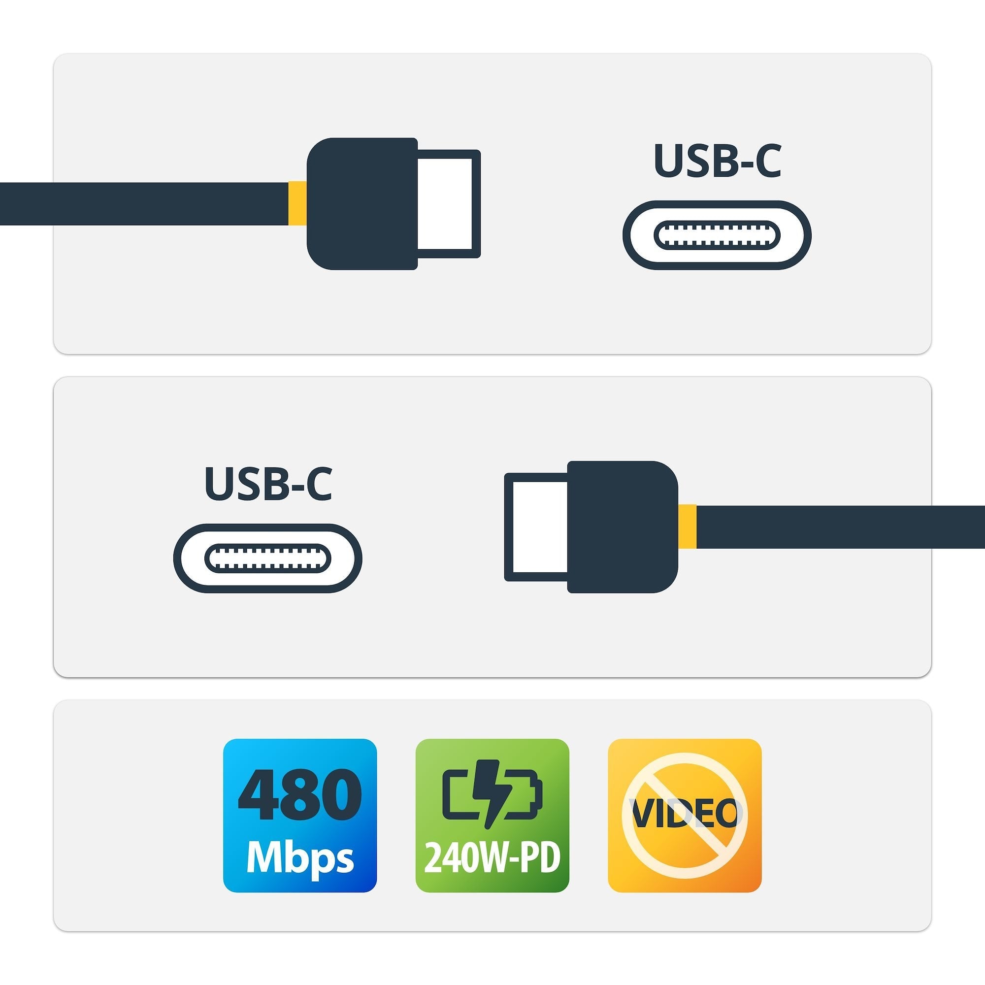 Startech.Com 3m Usb C Charging Cable, Usb-If Certified Usb-C Cable, 240w - Usb Typ-C-Cable - 24 Pin Usb-C Zu 24 Pin Usb-