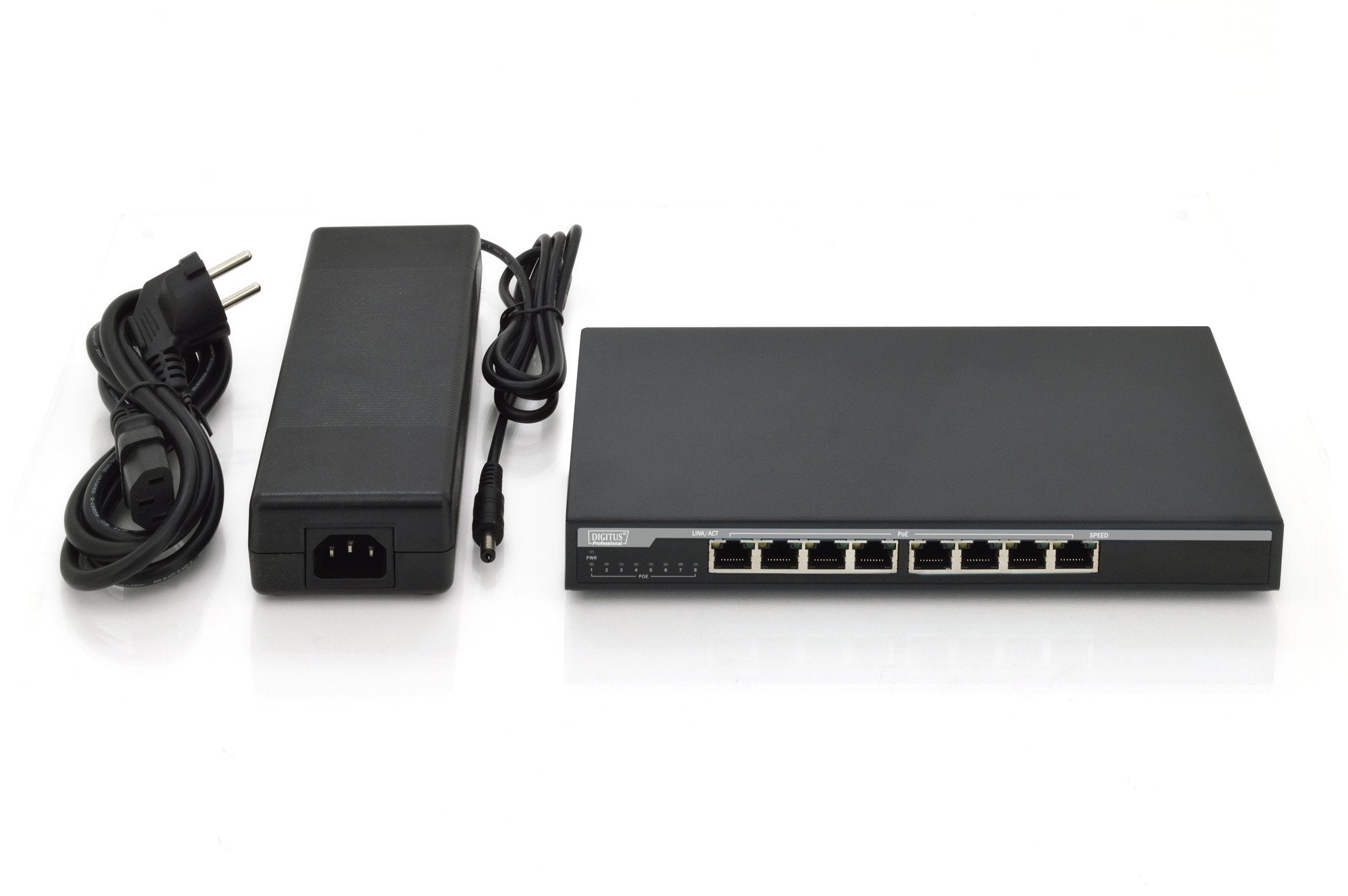 Digitus Dn-95340 Switch No Administrado Gigabit Ethernet (10/100/1000) Negro Energía Sobre Ethernet (Poe)